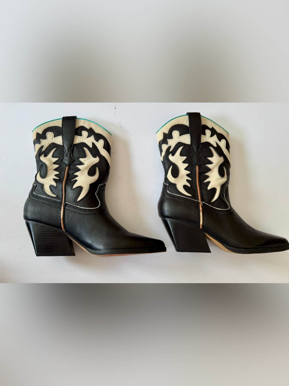 Dolce Vita Landen Western Black, Turquoise and Cream Women's Boots